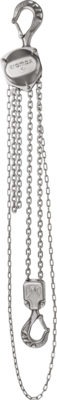 Polipasto de acero inoxidable cromox® - incl. cadena y Ganchos de carga (vista general)